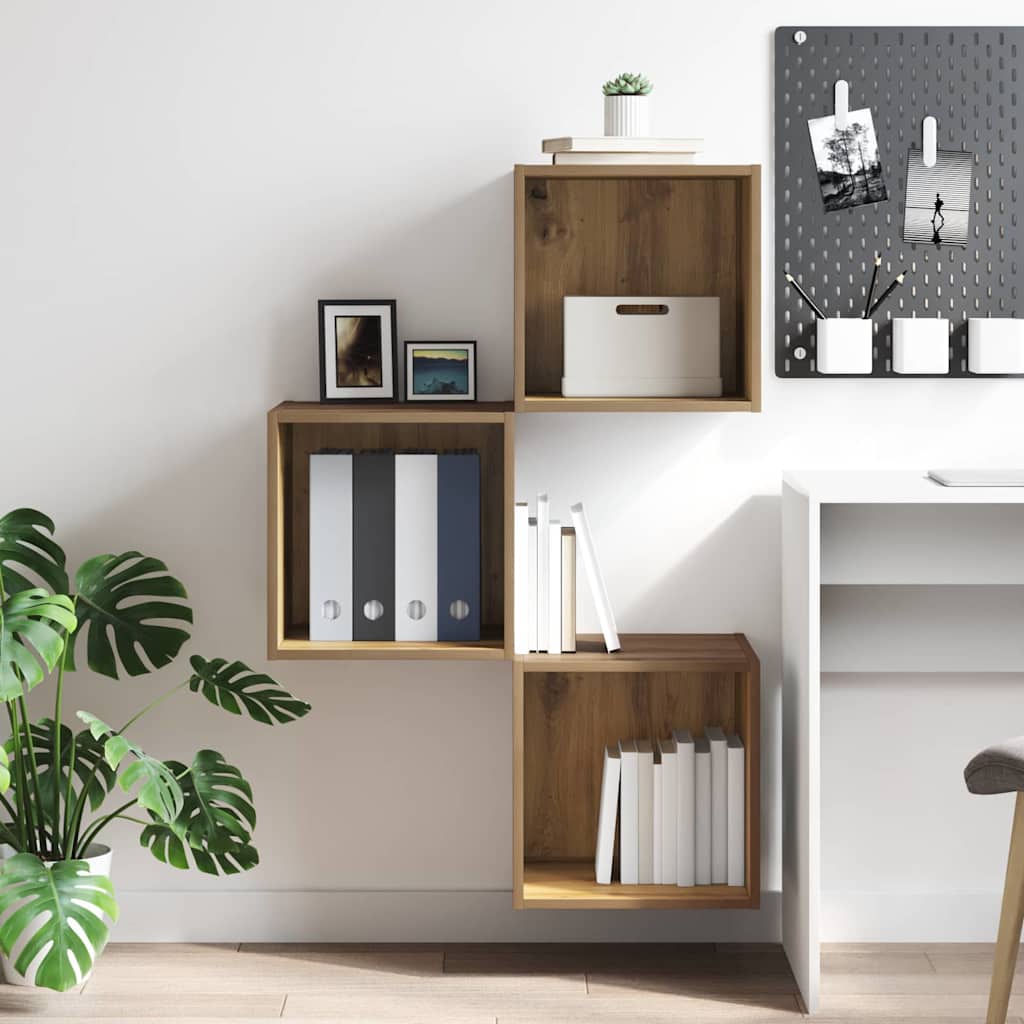 Wandschrank Artisan-Eiche 37 x 37 x 37 cm Holzwerkstoff