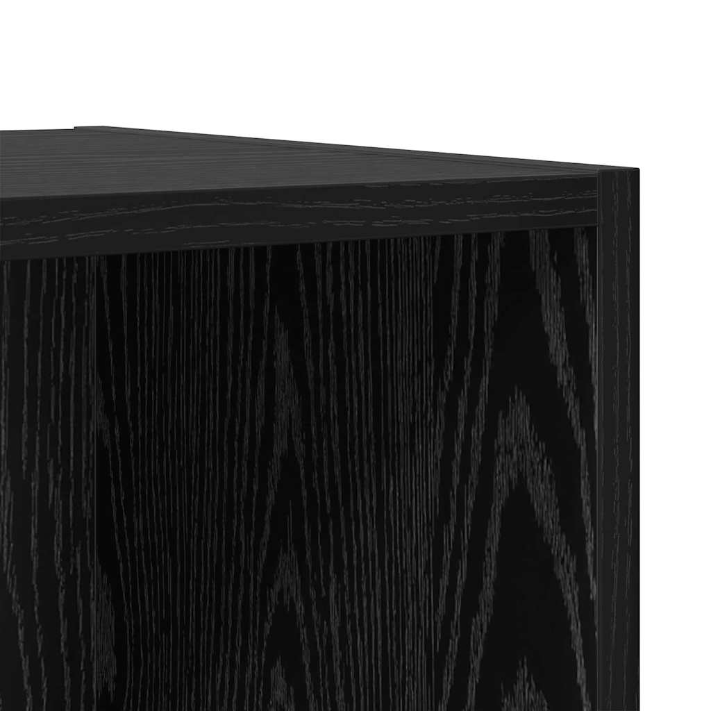 Wandschrank 2 pcs Schwarz Eichen-Optik 37 x 37 x 37 cm