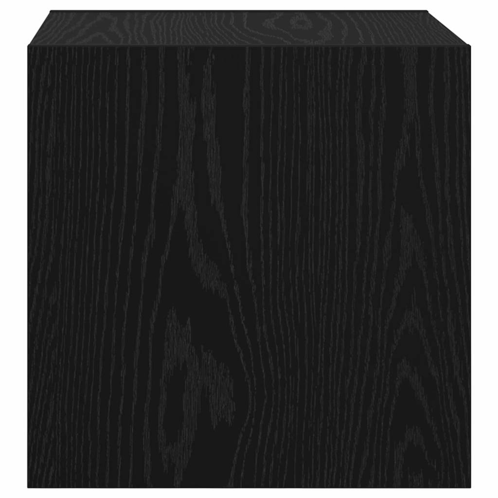 Wandschrank 2 pcs Schwarz Eichen-Optik 37 x 37 x 37 cm