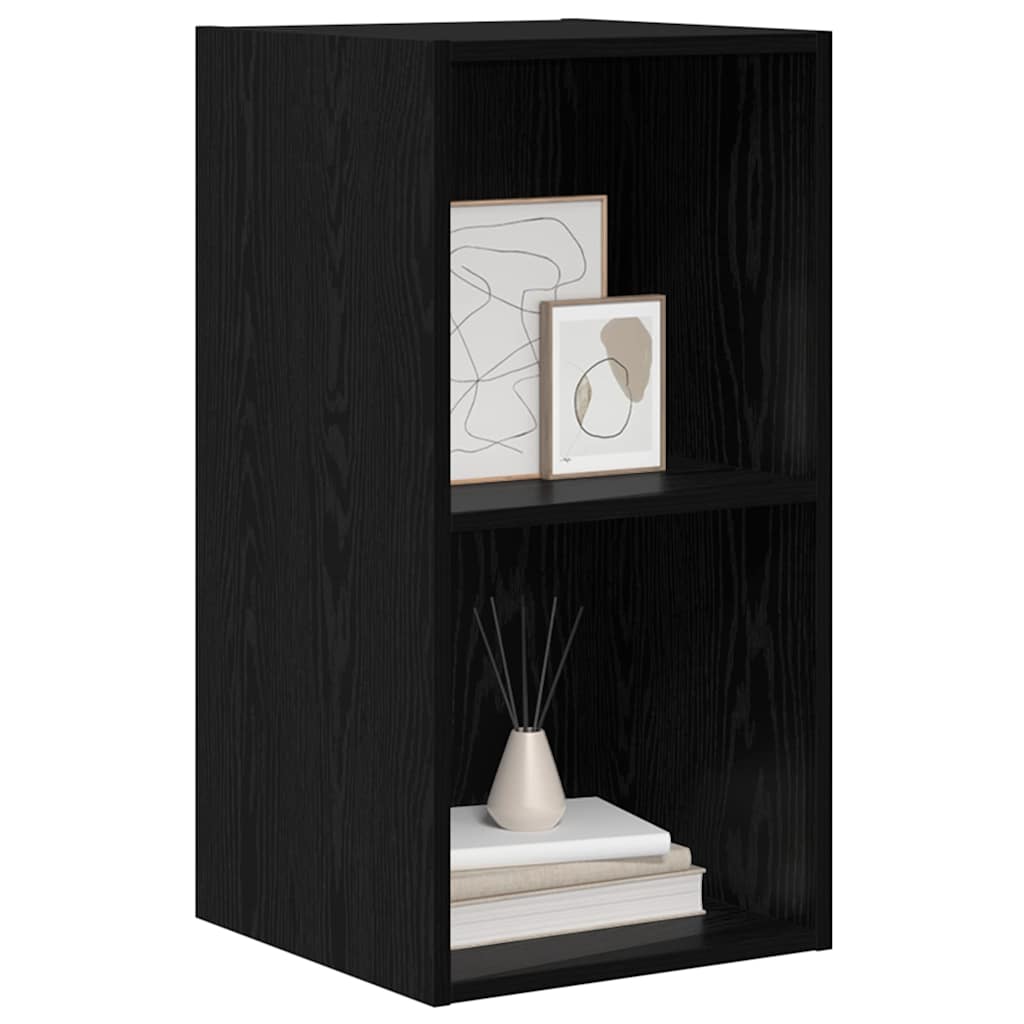 TV-Schrankset Wandmontiert Schwarz Eichen-Optik 37 x 37 x 72 cm