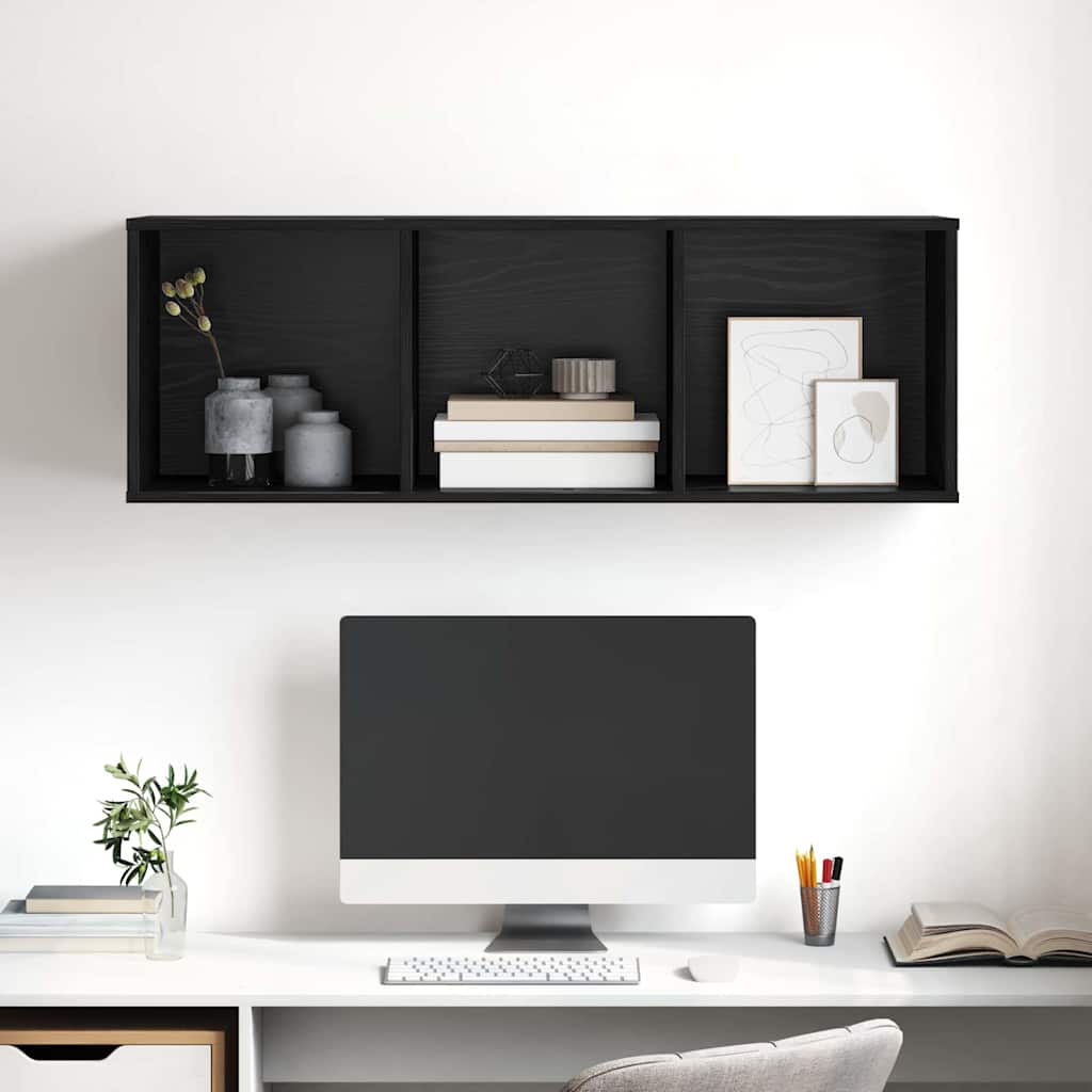 TV-Schrankset Schwarz Eichen-Optik 37 x 37 x 107 cm