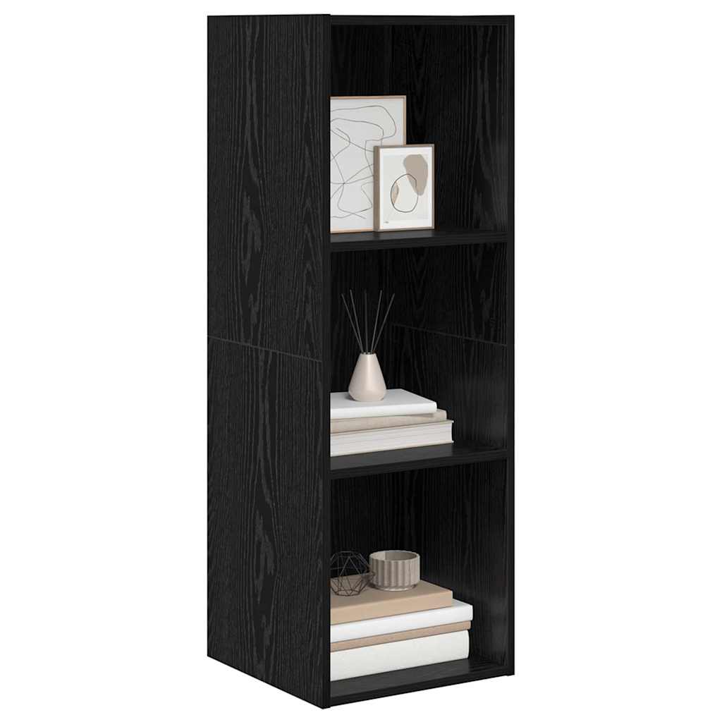 TV-Schrankset Schwarz Eichen-Optik 37 x 37 x 107 cm