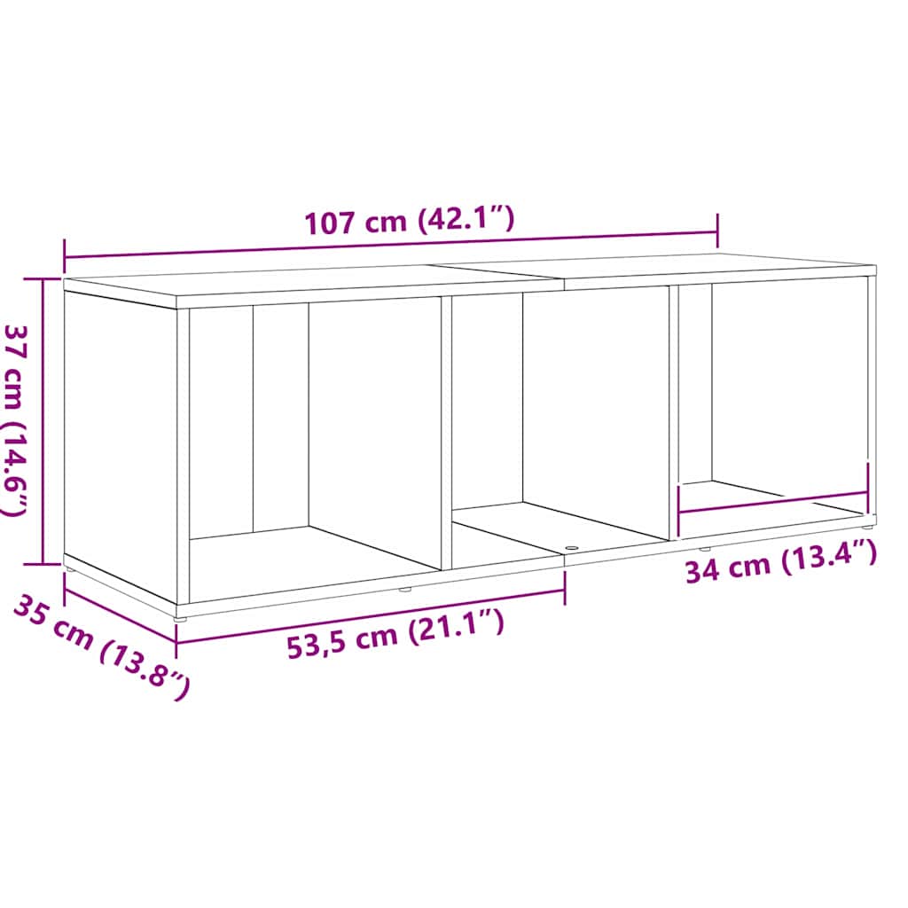 TV-Schrankset Wandmontiert Braun 72 x 35 x 37 cm Holzwerkstoff