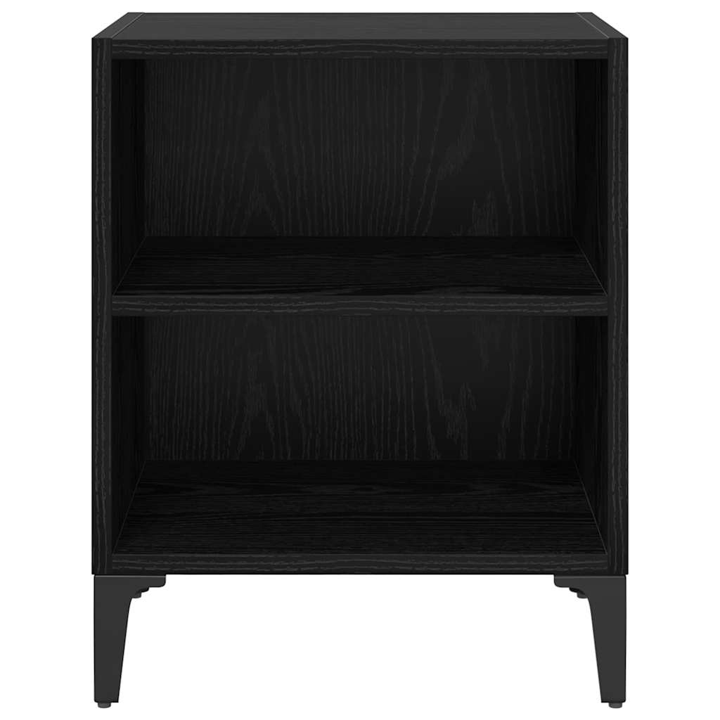 Nachttisch 2 pcs Schwarz Eichen-Optik 40 x 30 x 50 cm