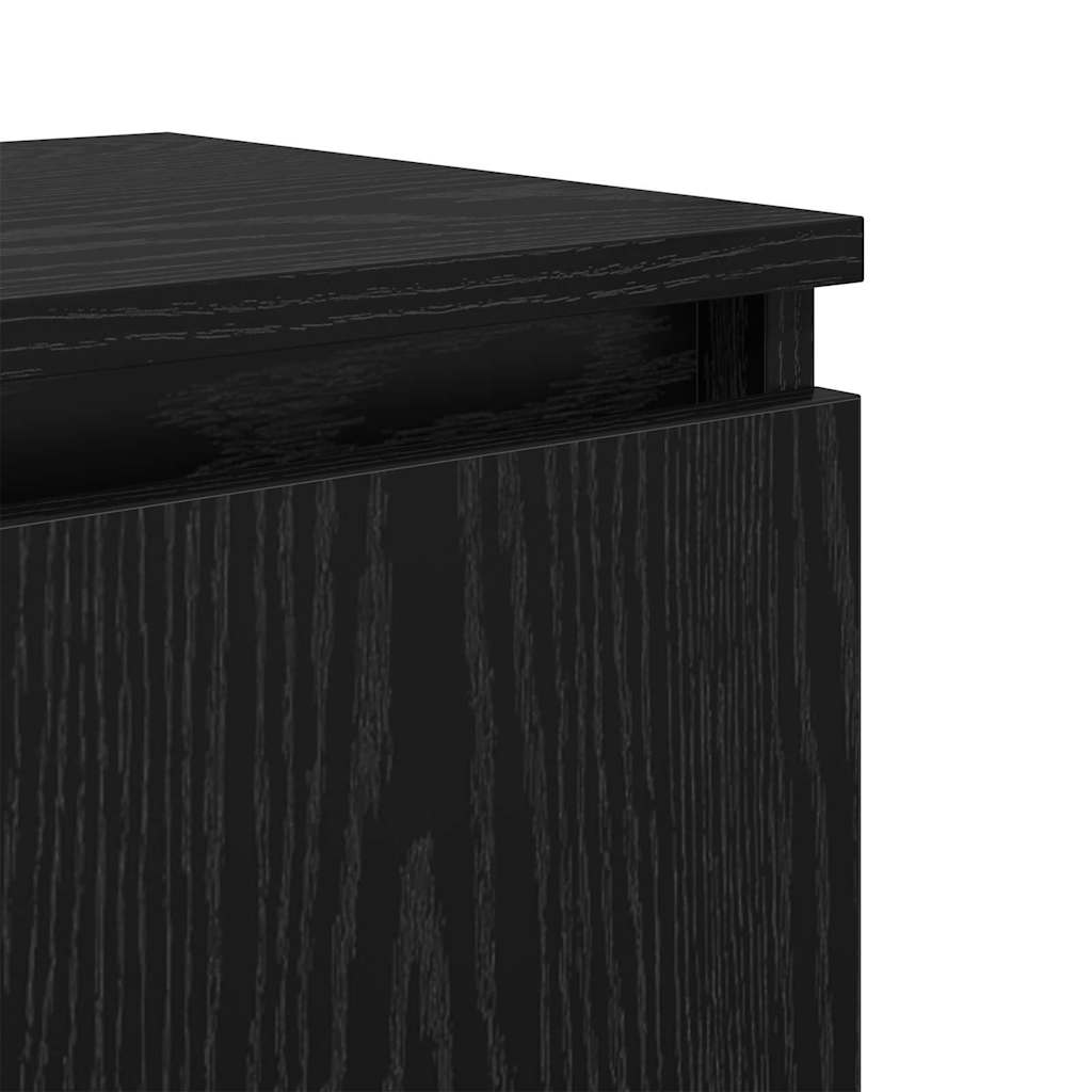 Nachttisch Schwarz Eichen-Optik 40 x 30 x 50 cm Holzwerkstoff