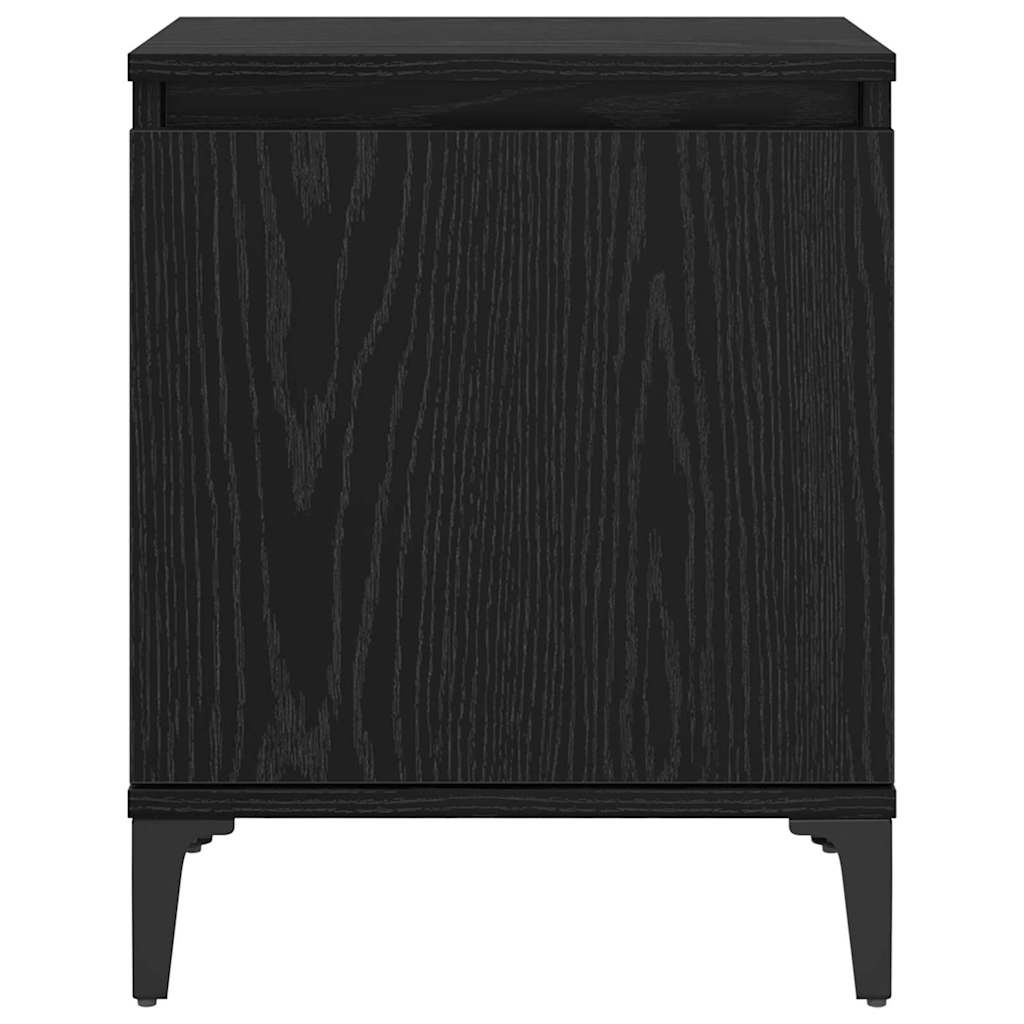 Nachttisch Schwarz Eichen-Optik 40 x 30 x 50 cm Holzwerkstoff