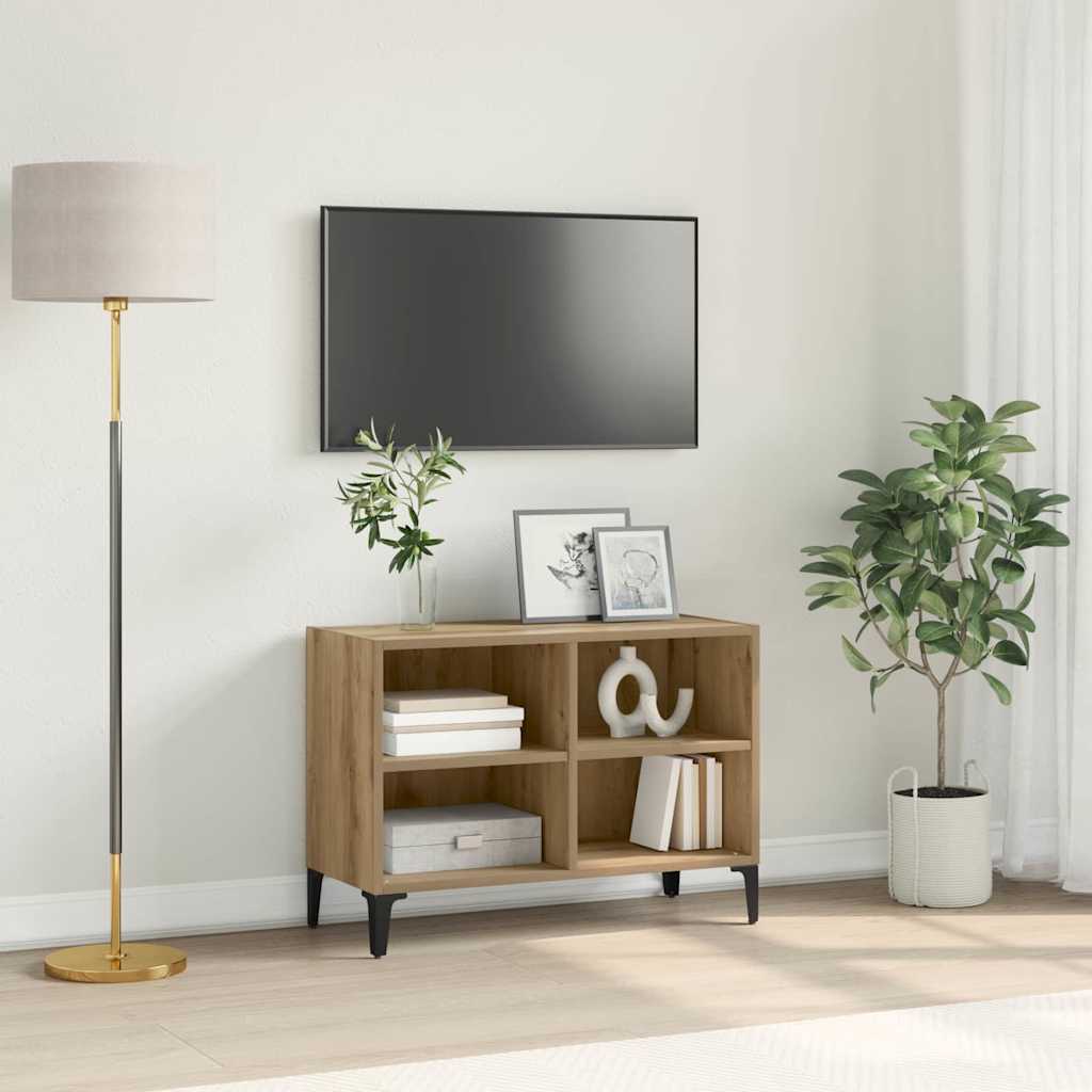 TV-Schrankset Wandmontiert Braun Holzwerkstoff