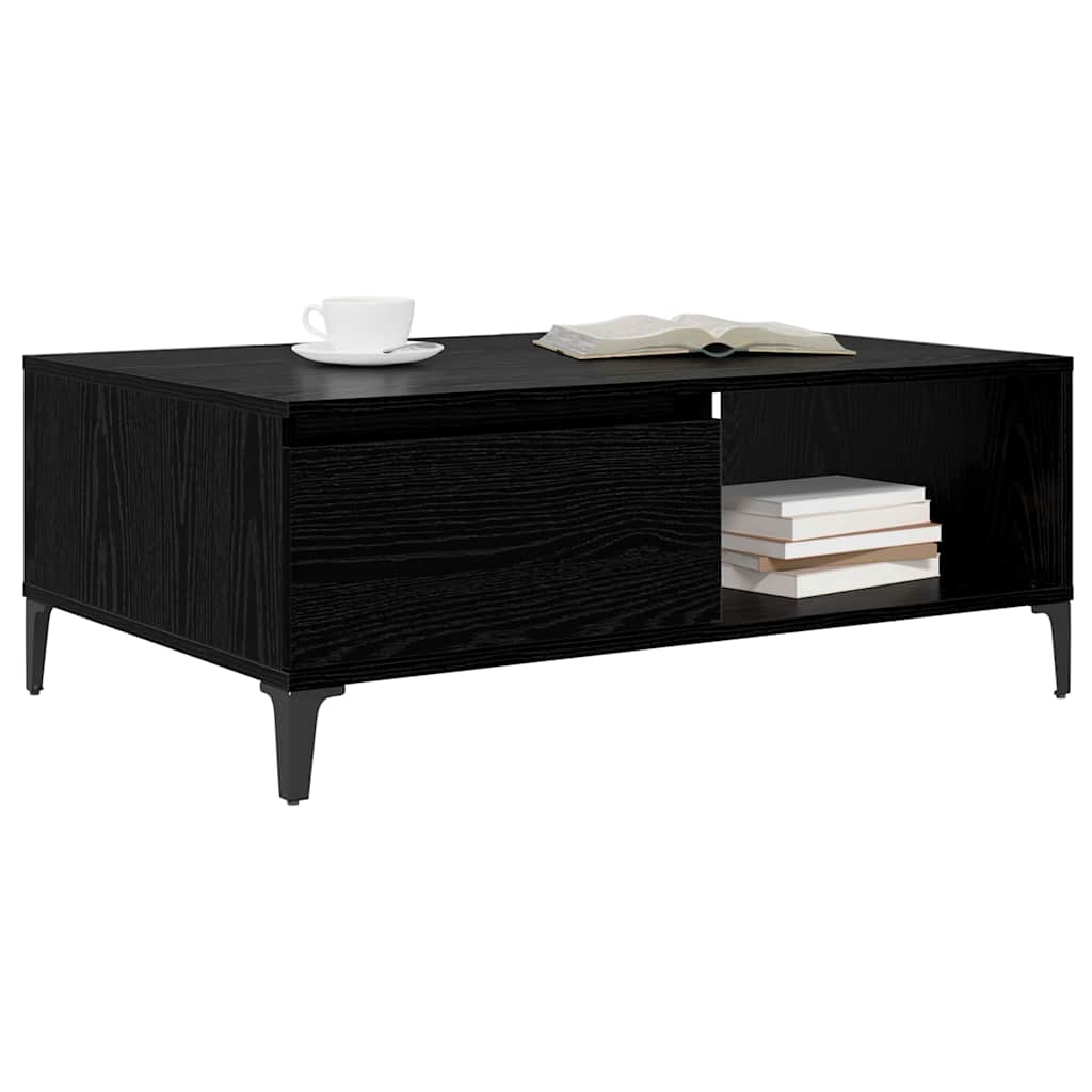 Couchtisch Schwarz Eichen-Optik 90 x 60 x 35 cm Holzwerkstoff