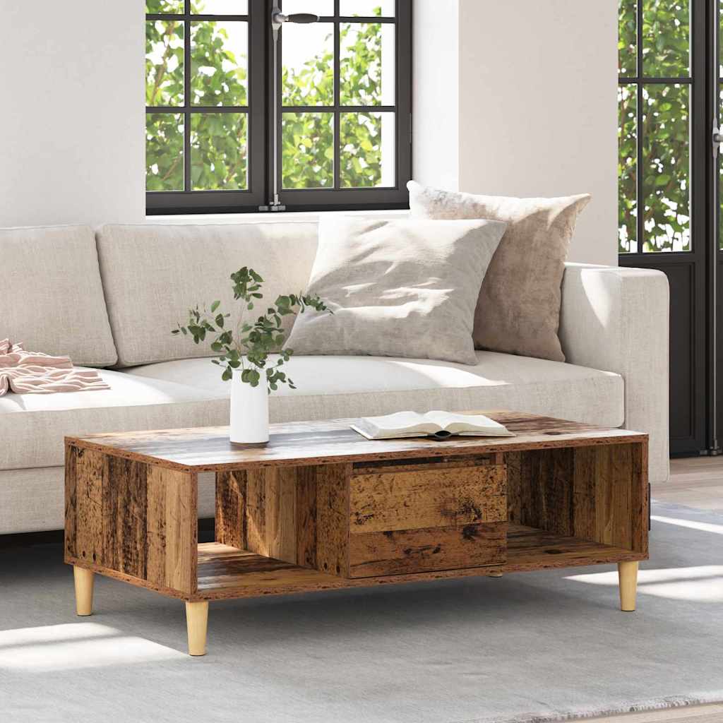 Couchtisch Altholz 102 x 55 x 35 cm Holzwerkstoff