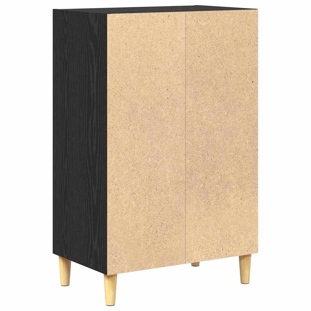 Sideboard Schwarz Eichen-Optik 57 x 35 x 89,5 cm Holzwerkstoff