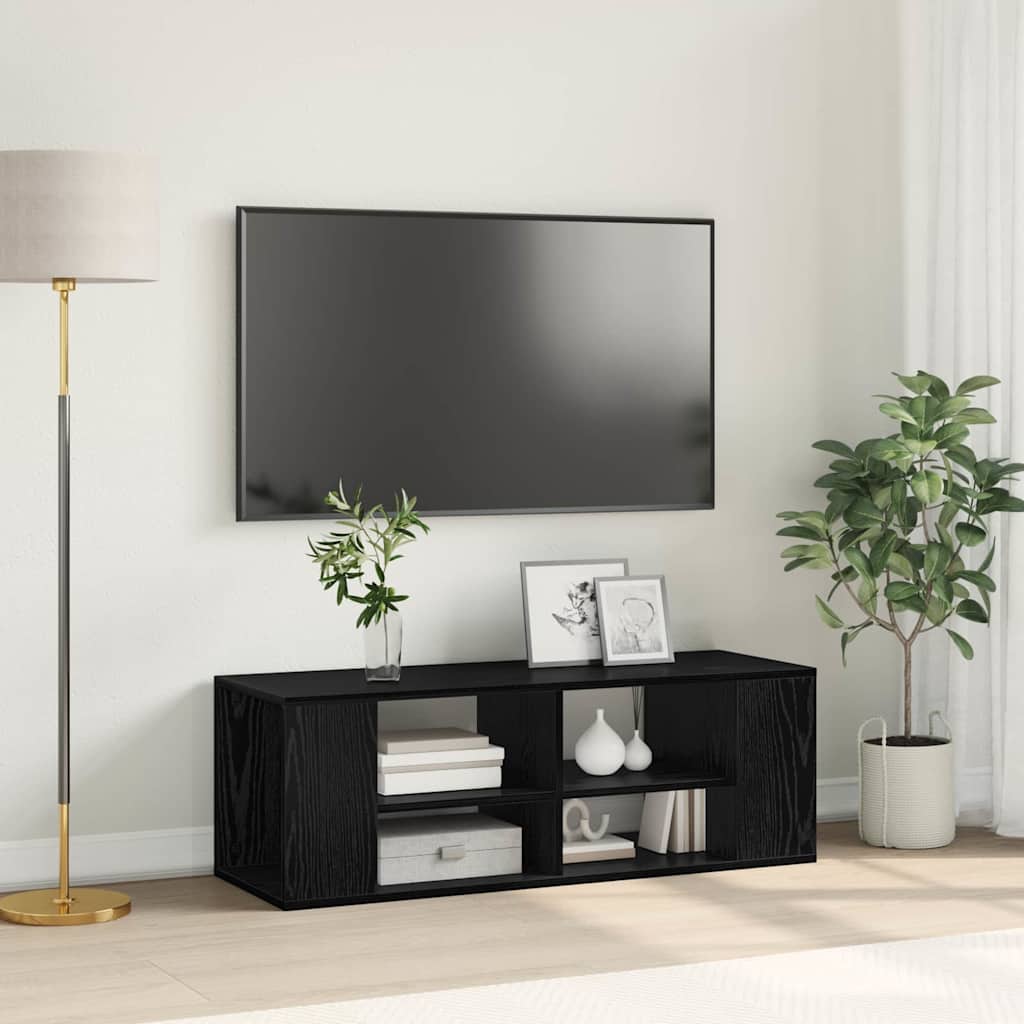 TV-Schrankset Schwarz Eichen-Optik 102 x 35 x 35 cm