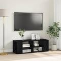 TV-Schrankset Schwarz Eichen-Optik 102 x 35 x 35 cm