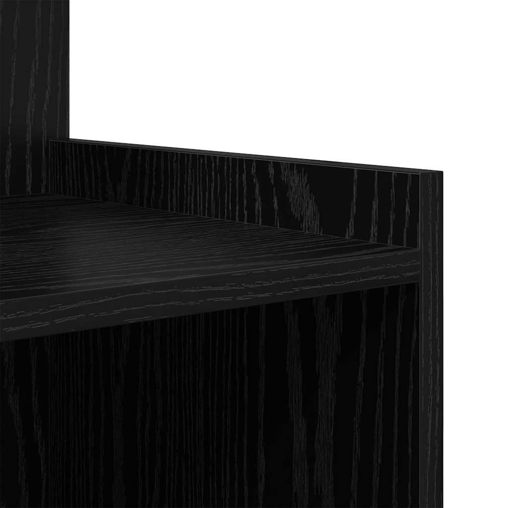Nachttisch 2 pcs Schwarz Eichen-Optik 40 x 35 x 60 cm