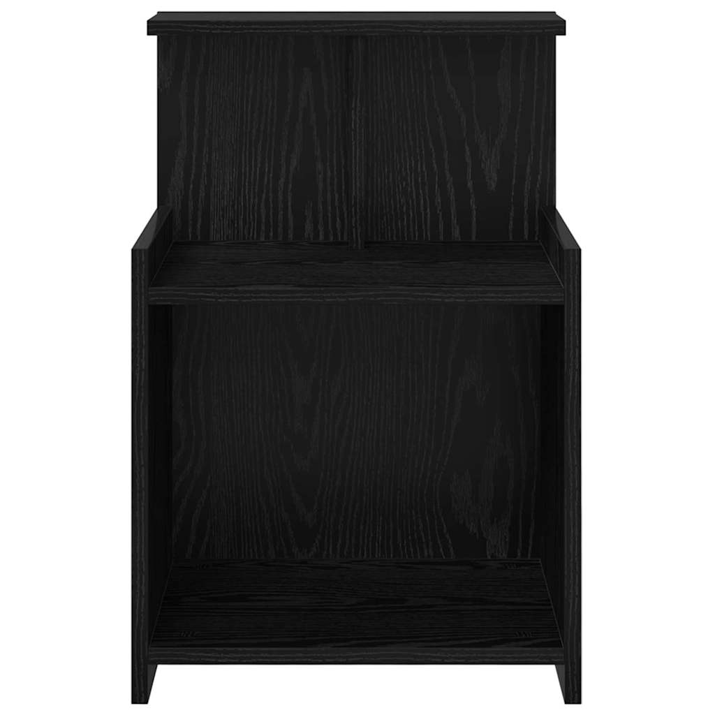 Nachttisch 2 pcs Schwarz Eichen-Optik 40 x 35 x 60 cm