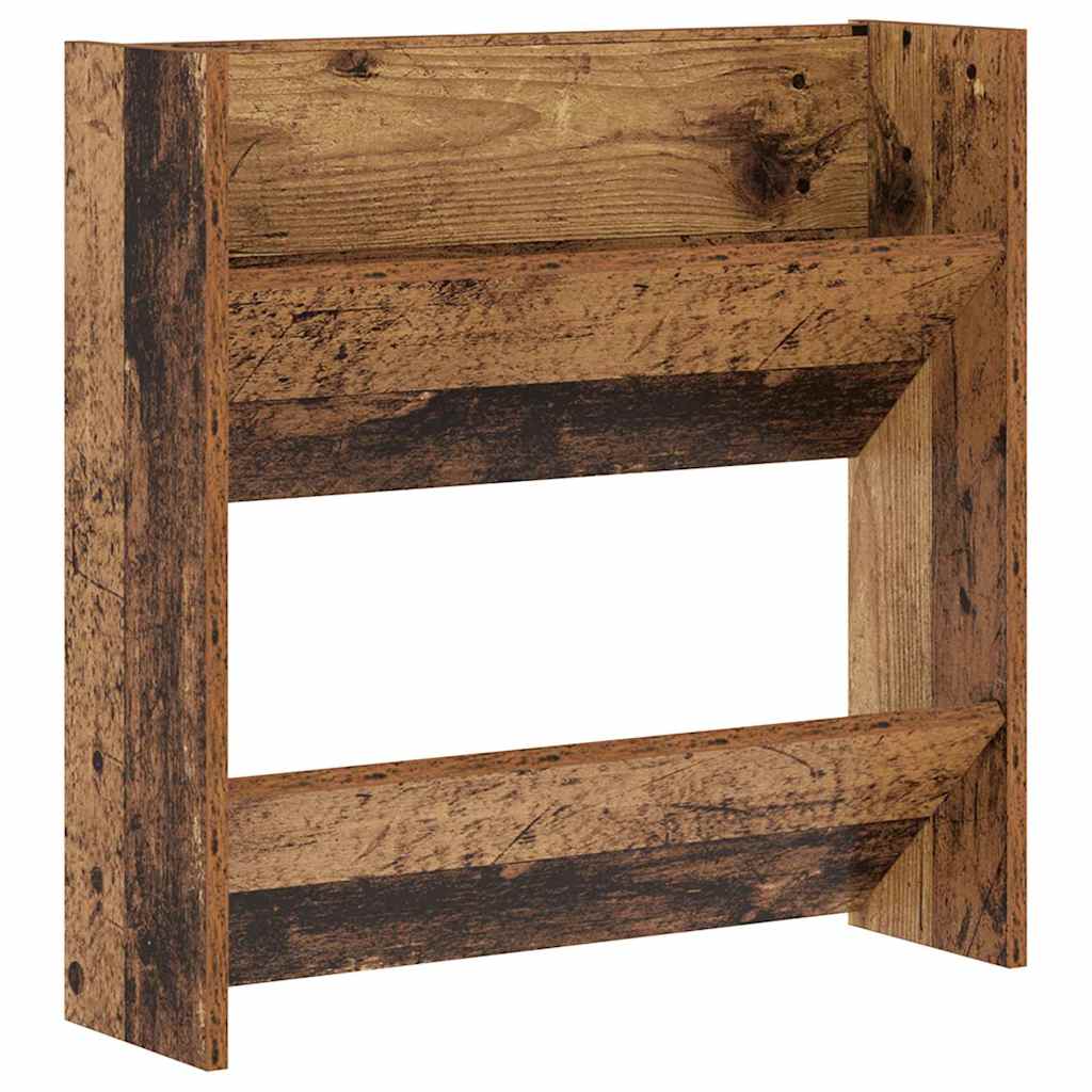 Schuhschrank mit Regal Altholz 60 x 18 x 60 cm Holzwerkstoff