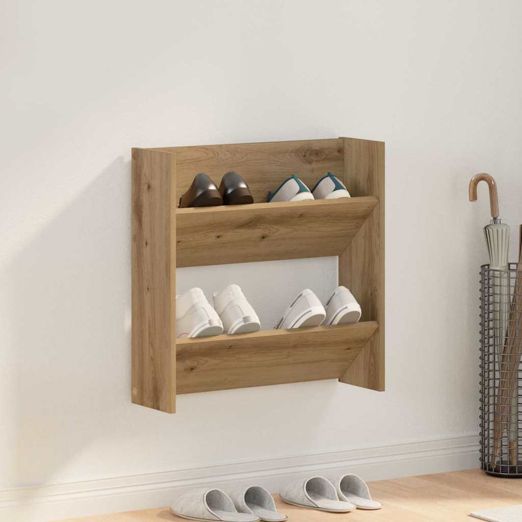 Schuhschrank Artisan-Eiche 60 x 18 x 60 cm Holzwerkstoff