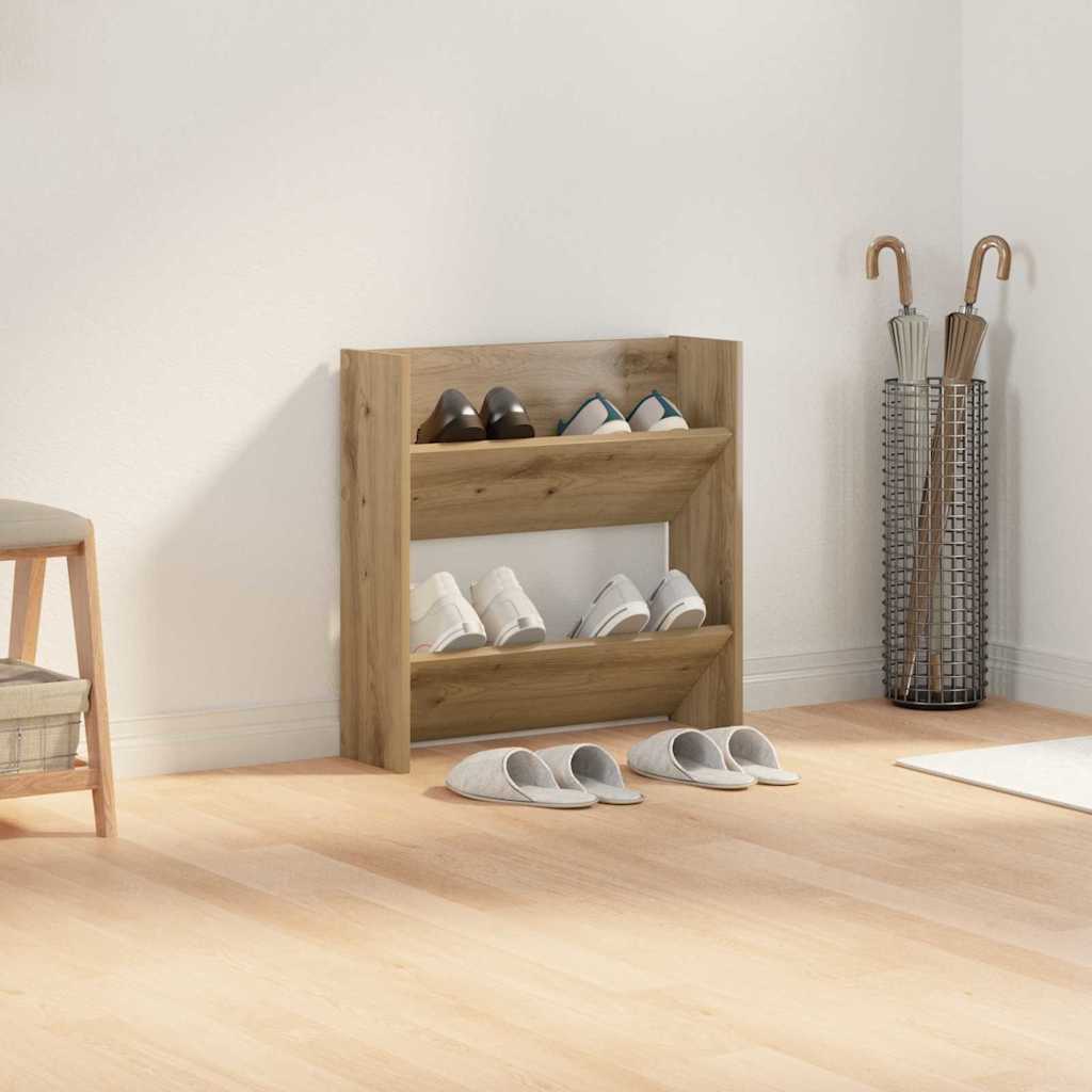 Schuhschrank Artisan-Eiche 60 x 18 x 60 cm Holzwerkstoff