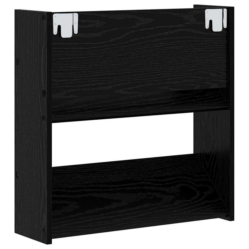 Schuhschrank 2 pcs Schwarz Eichen-Optik 60 x 18 x 60 cm