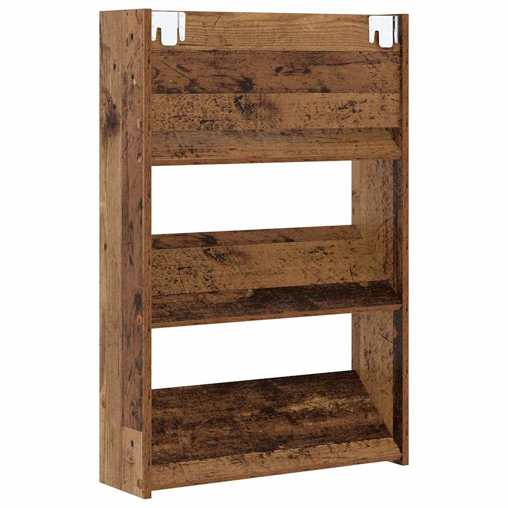 Schuhschrank mit Regal Altholz 60 x 18 x 90 cm Holzwerkstoff