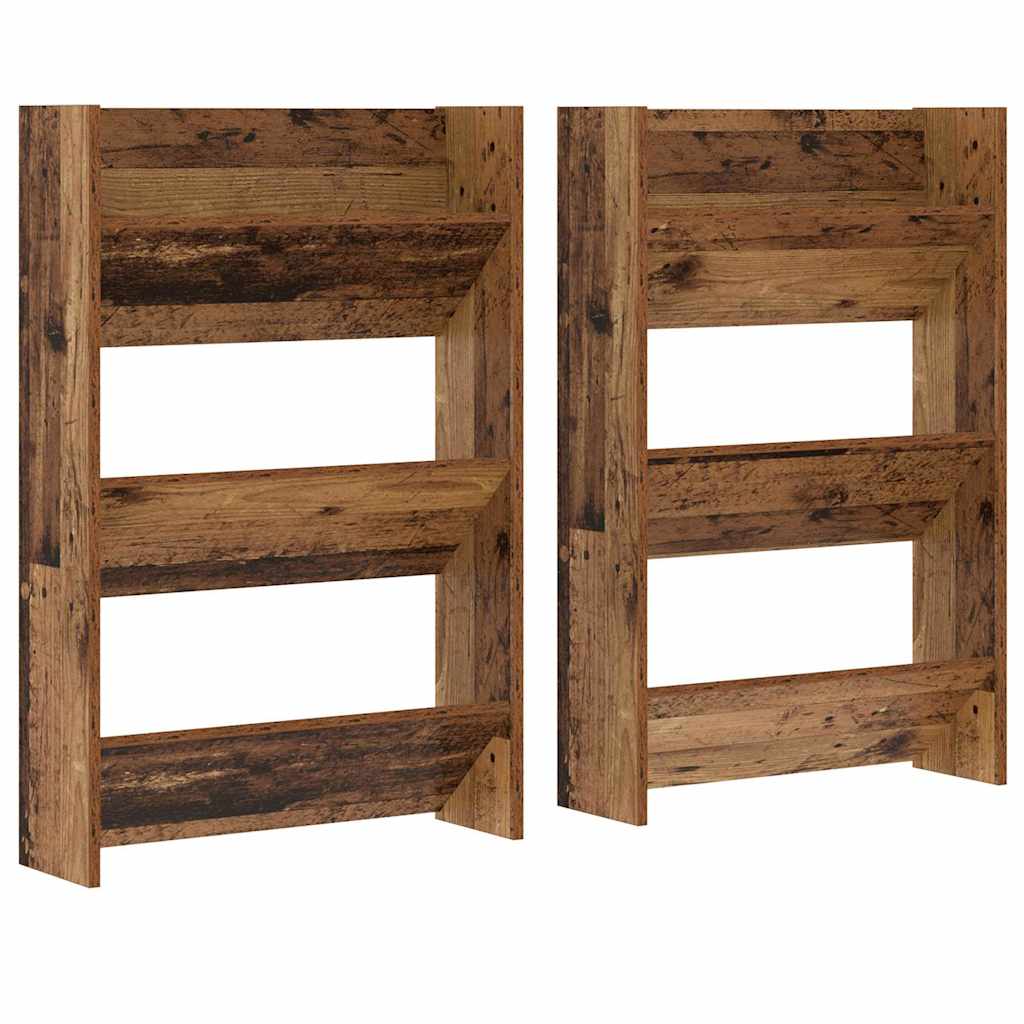 Schuhschrank 2 pcs Altholz 60 x 18 x 90 cm Holzwerkstoff