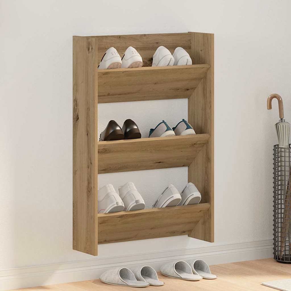 Schuhschrank Artisan-Eiche 60 x 18 x 90 cm Holzwerkstoff