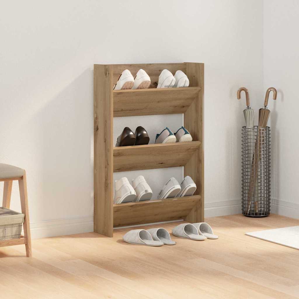 Schuhschrank Artisan-Eiche 60 x 18 x 90 cm Holzwerkstoff