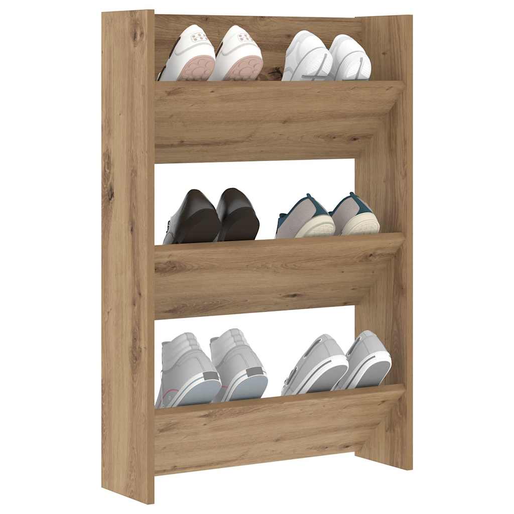 Schuhschrank Artisan-Eiche 60 x 18 x 90 cm Holzwerkstoff
