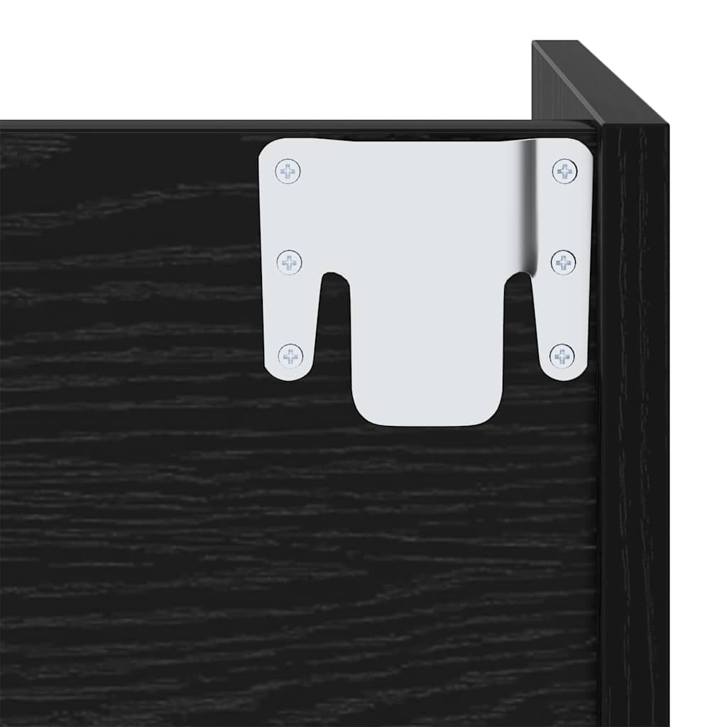 Schuhschrank 2 pcs Schwarz Eichen-Optik 60 x 18 x 90 cm