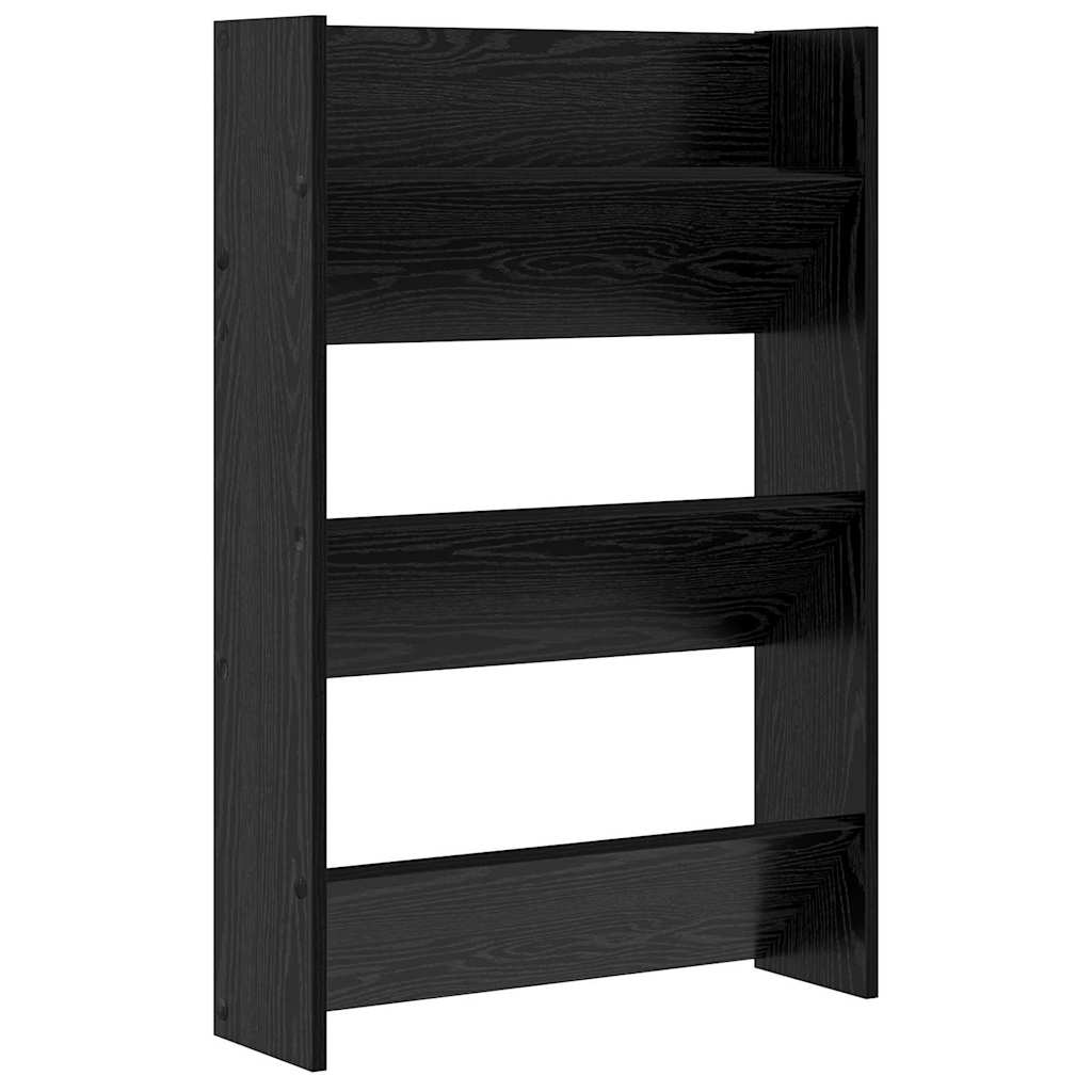 Schuhschrank 2 pcs Schwarz Eichen-Optik 60 x 18 x 90 cm