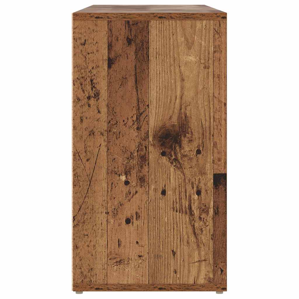 Schuhbank mit Regal Altholz 103 x 30 x 54,5 cm Holzwerkstoff