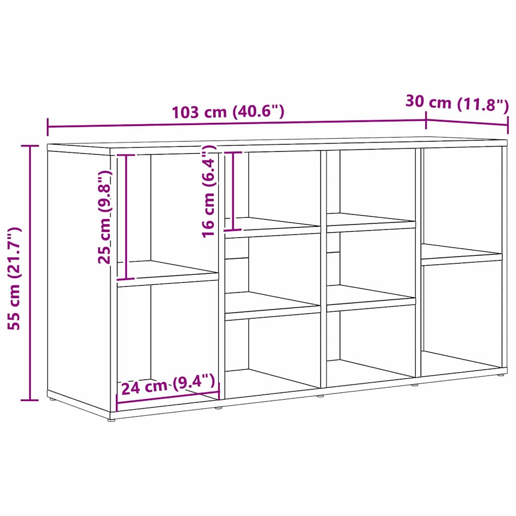 Schuhbank Artisan-Eiche 103 x 30 x 54,5 cm Holzwerkstoff