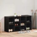 Schuhbank Schwarz Eichen-Optik 103 x 30 x 54,5 cm Holzwerkstoff
