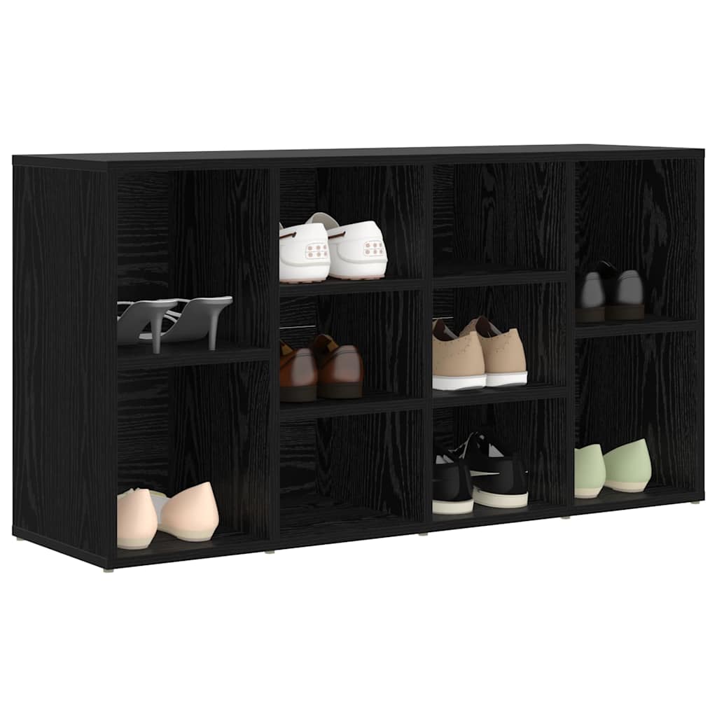 Schuhbank Schwarz Eichen-Optik 103 x 30 x 54,5 cm Holzwerkstoff