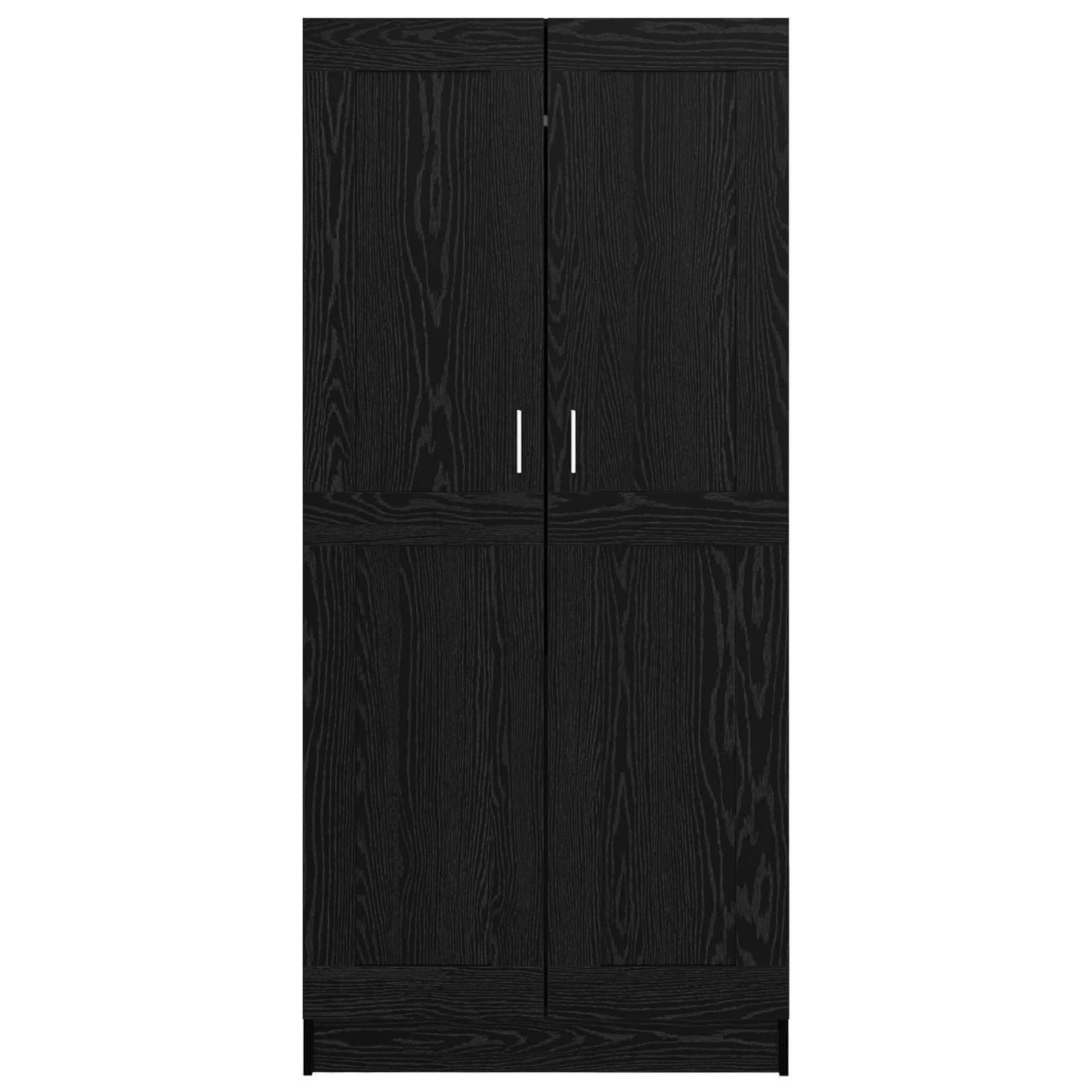Kleiderschrank Schwarz Eichen-Optik 82,5 x 51,5 x 180 cm