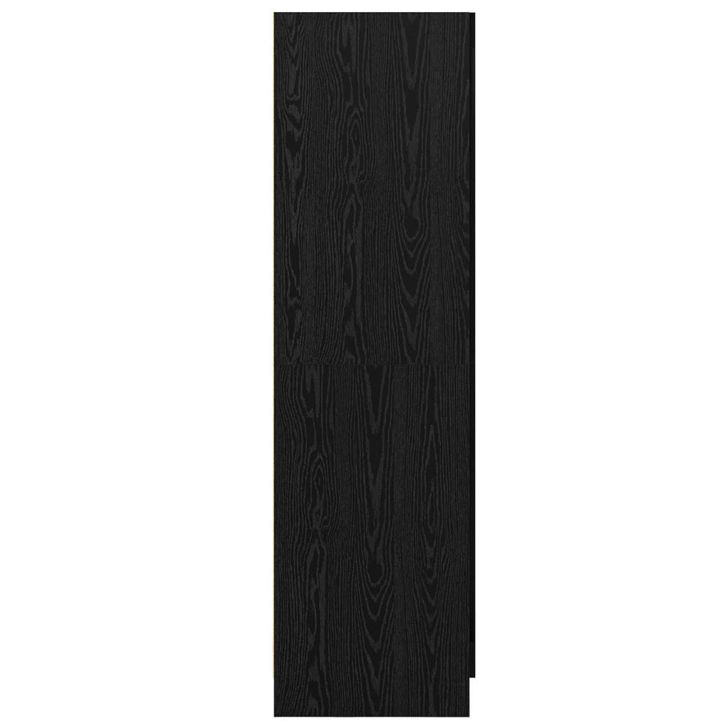 Kleiderschrank Schwarz Eichen-Optik 82,5 x 51,5 x 180 cm