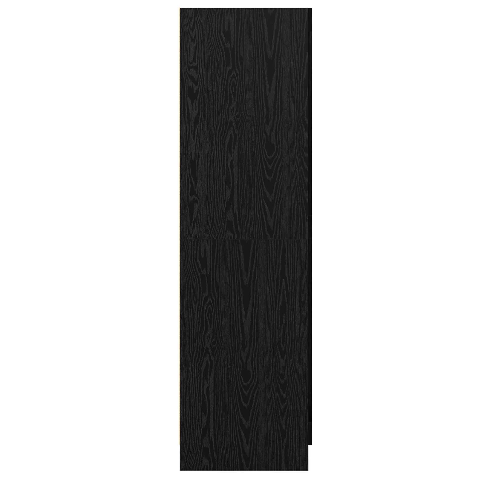 Kleiderschrank Schwarz Eichen-Optik 82,5 x 51,5 x 180 cm
