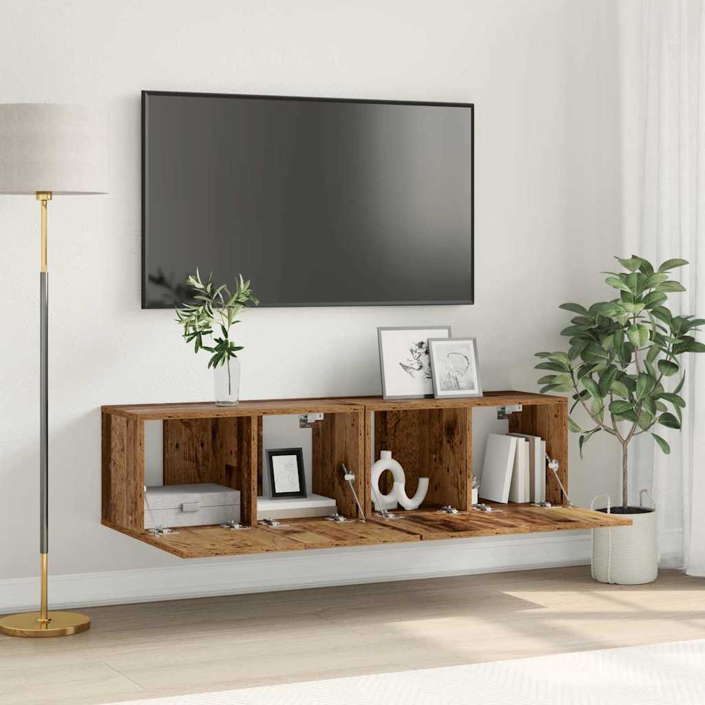 TV-Schrankset 2 pcs Mehrfarbig 60 x 30 x 30 cm Holzwerkstoff