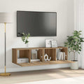 TV-Schrankset 2 pcs Braun 60 x 30 x 30 cm Holzwerkstoff