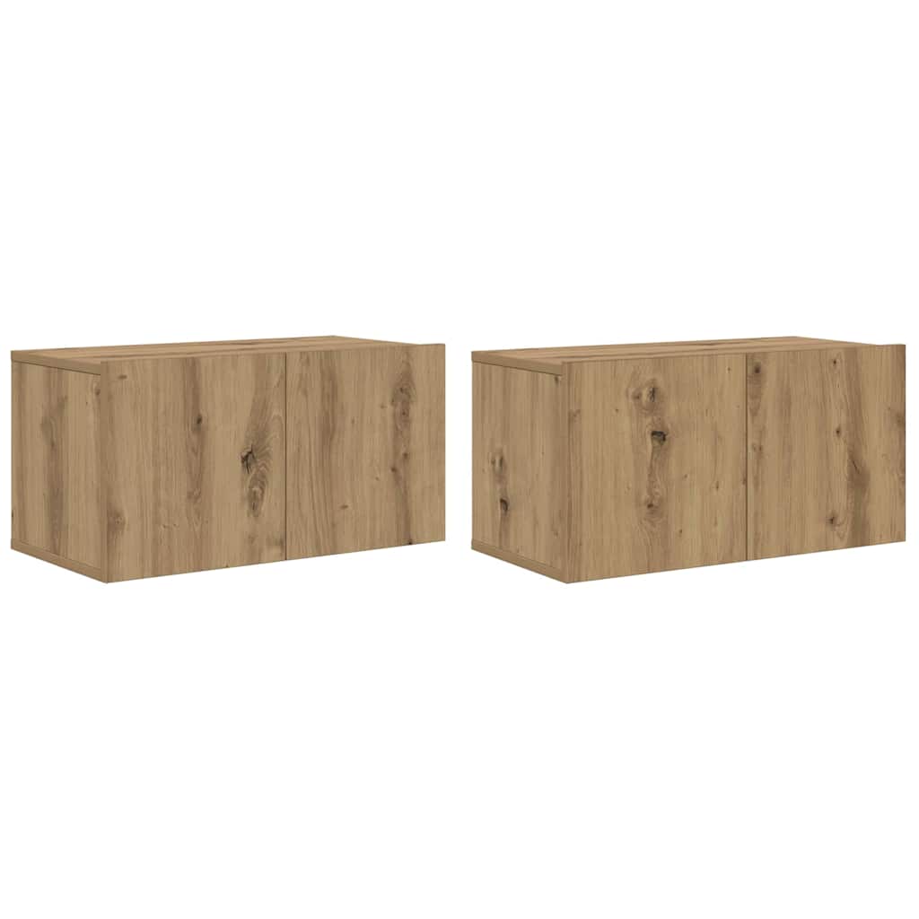 TV-Schrankset 2 pcs Braun 60 x 30 x 30 cm Holzwerkstoff