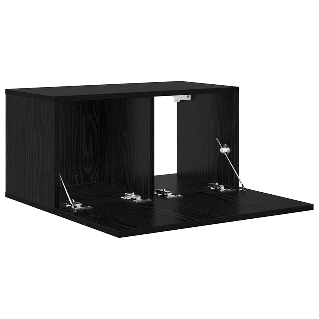 TV-Schrankset 2 pcs Schwarz 60 x 30 x 30 cm Holzwerkstoff