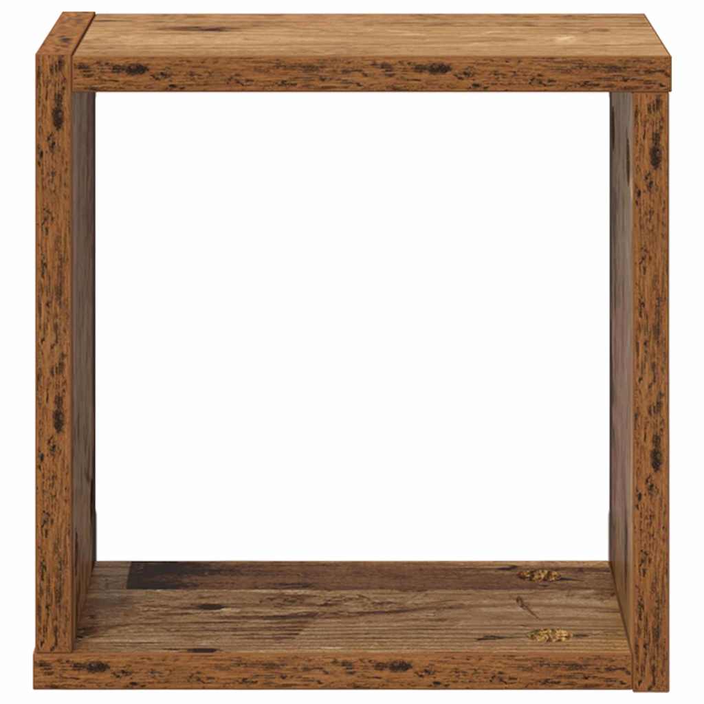Wandregale mit Regal Wandmontiert 4 pcs Altholz Holzwerkstoff