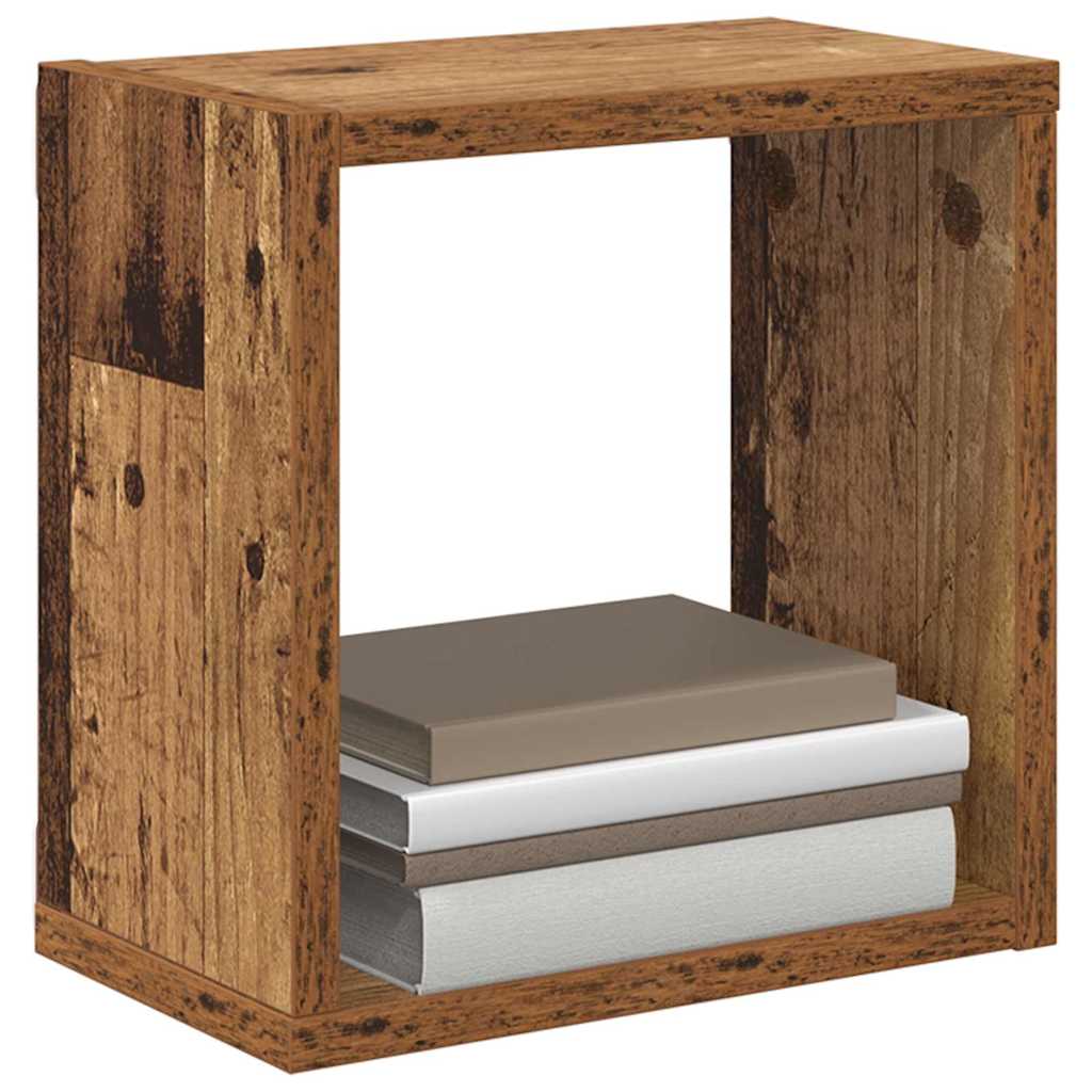 Wandregale mit Regal Wandmontiert 4 pcs Altholz Holzwerkstoff