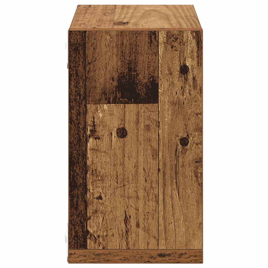 Wandregale mit Regal Wandmontiert 4 pcs Altholz Holzwerkstoff