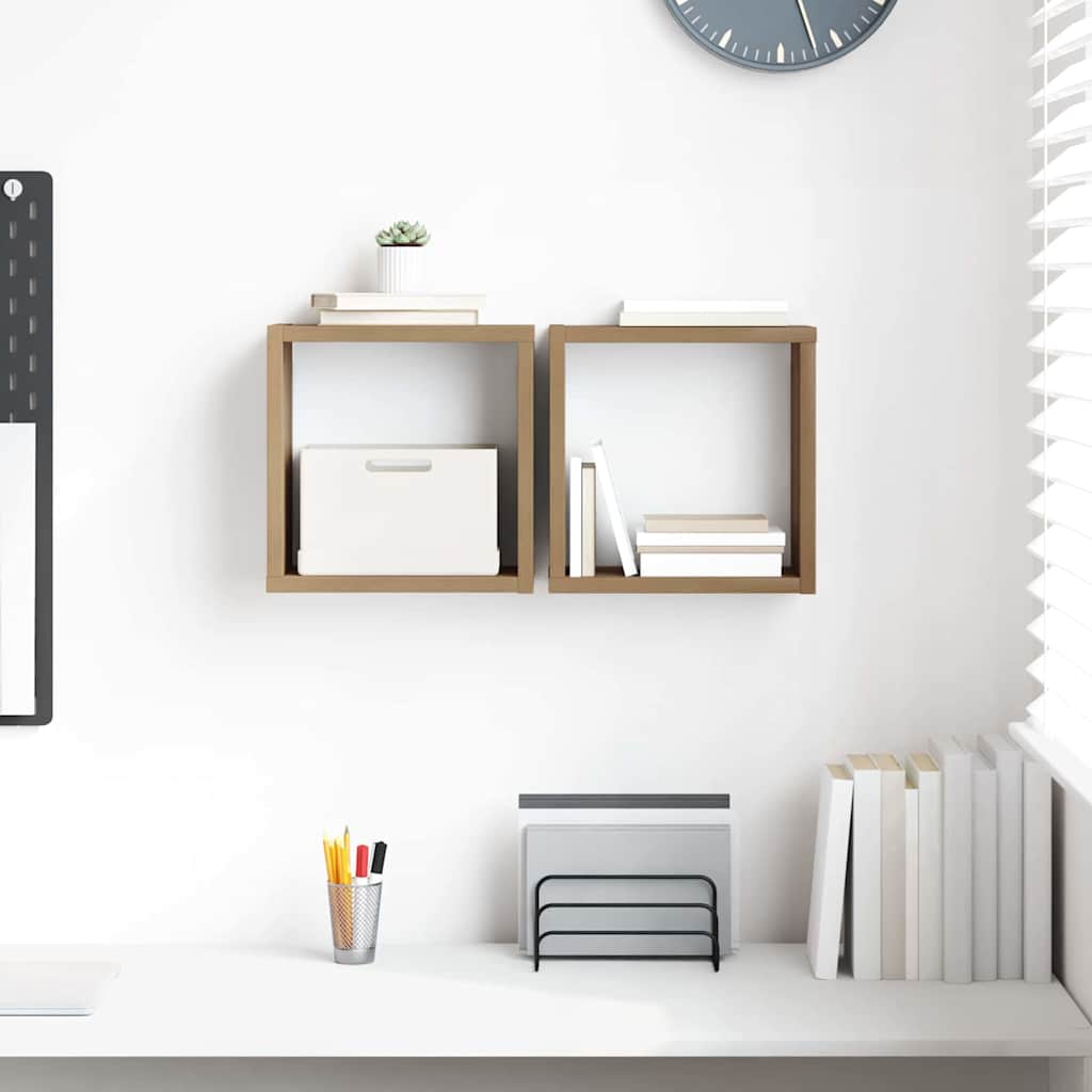 Wandregale mit Regal 2 pcs Artisan-Eiche Holzwerkstoff