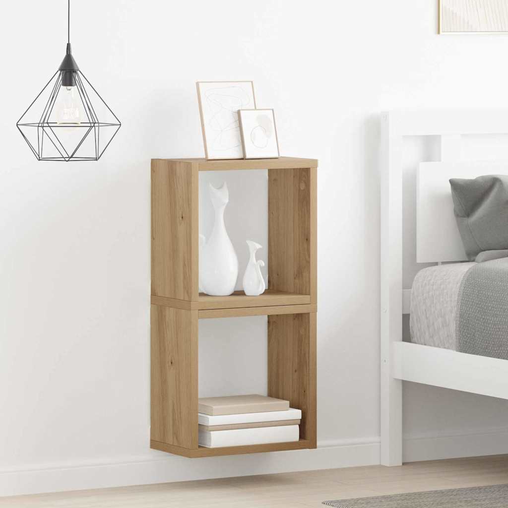 Wandregale mit Regal 2 pcs Artisan-Eiche Holzwerkstoff