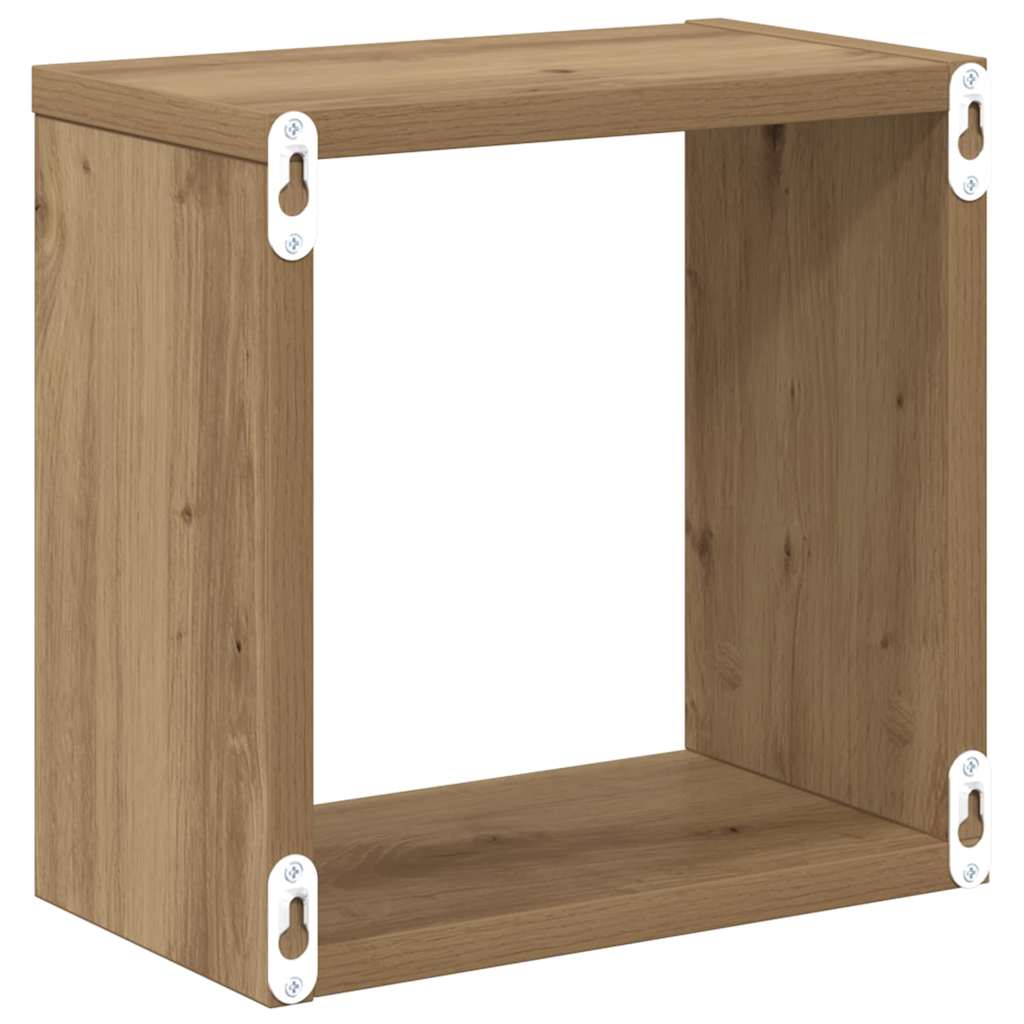 Wandregale mit Regal 2 pcs Artisan-Eiche Holzwerkstoff