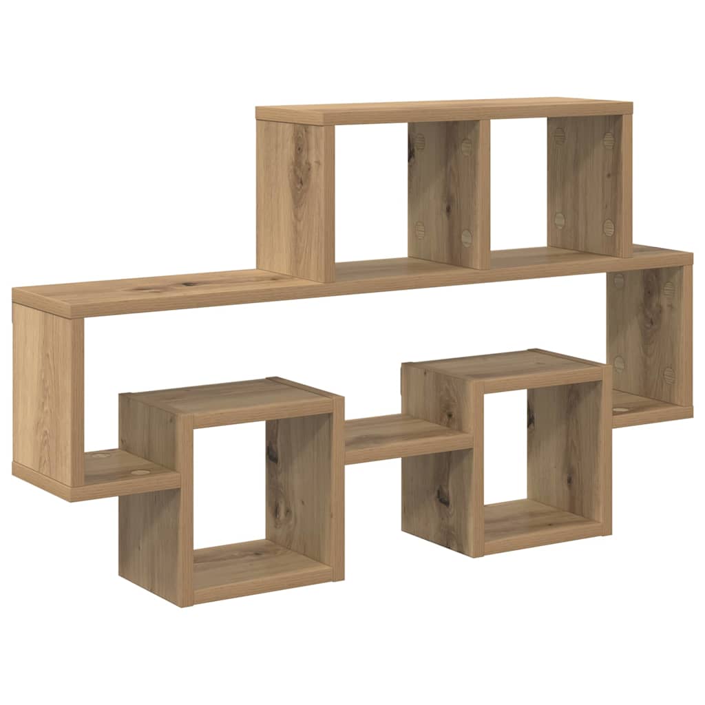 Wandregal mit Regal Artisan-Eiche 82 x 15 x 51 cm Holzwerkstoff