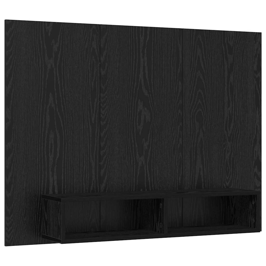 TV-Schrankset Schwarz Eichen-Optik 120 x 23,5 x 90 cm