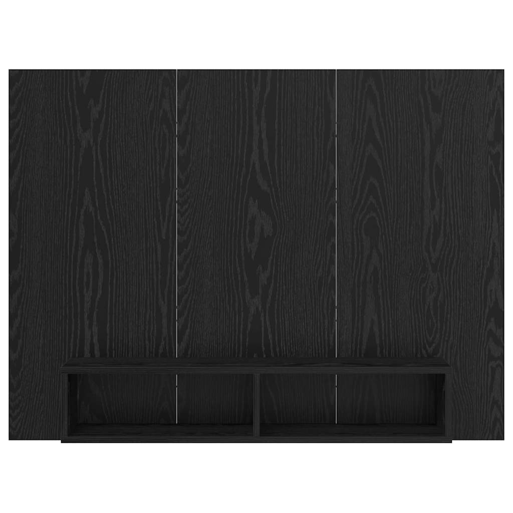 TV-Schrankset Schwarz Eichen-Optik 120 x 23,5 x 90 cm