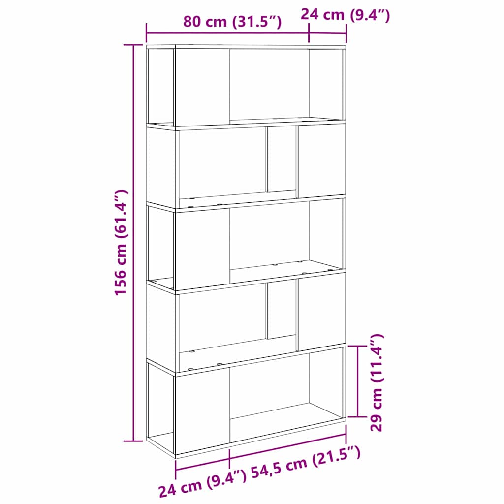 TV-Schrankset Schwarz 80 x 24 x 156 cm Holzwerkstoff